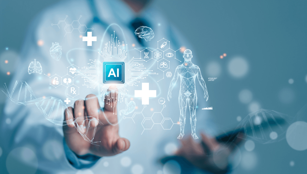 AI-powered technology illustration showing machine learning and automation concepts