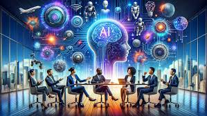 Digital artificial intelligence ecosystem with AI robot and technology network